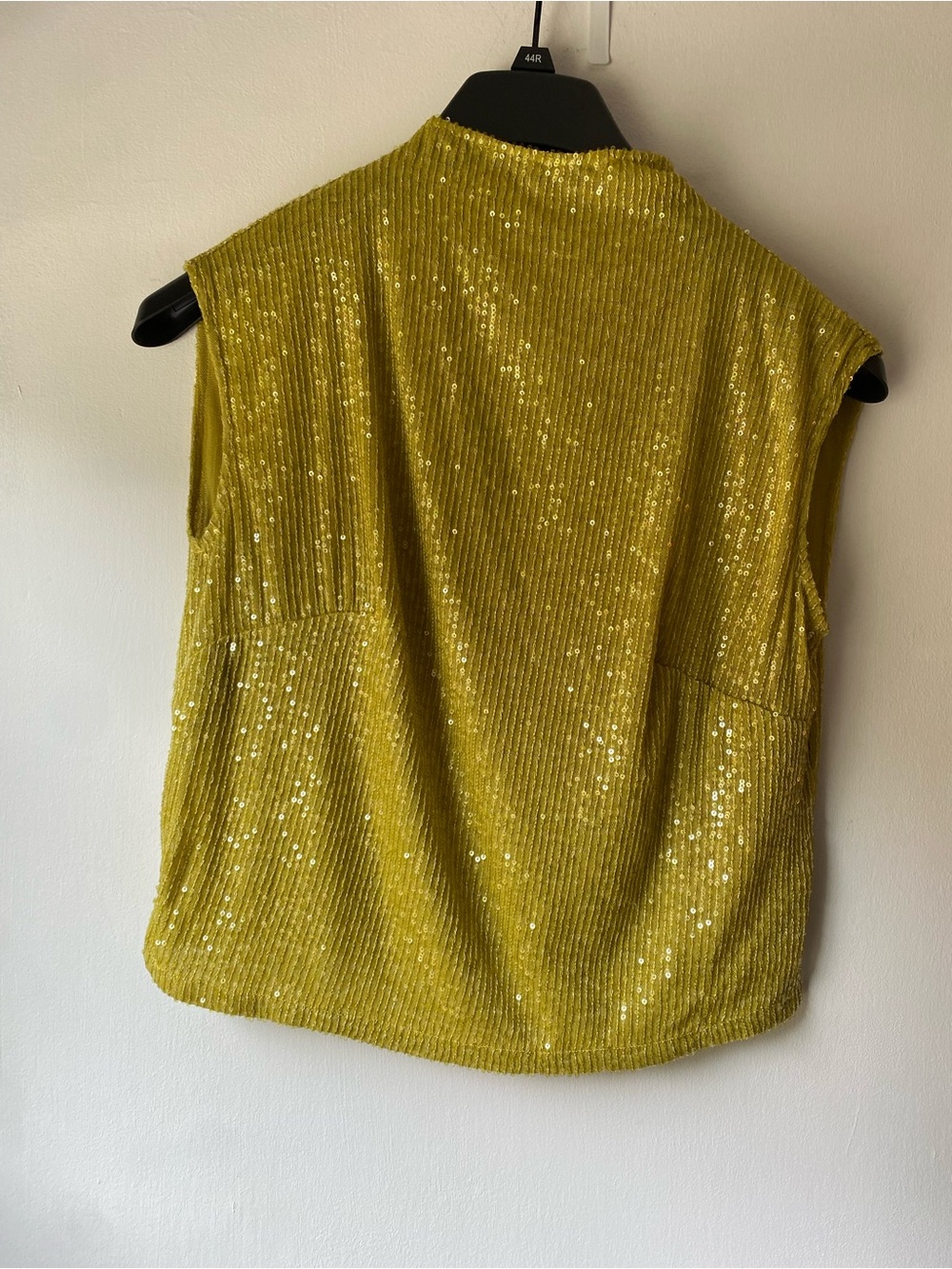 Anthropologie Sequin Ribbed Sleeveless Top